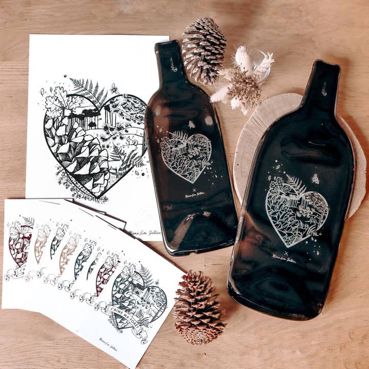 PLATES & Culotées - Vendita all'ingrosso Ciotole/Piatti decorativi - LE TAVOLE BIANCHE E IL CUORE ILLUSTRATO BIANCO1