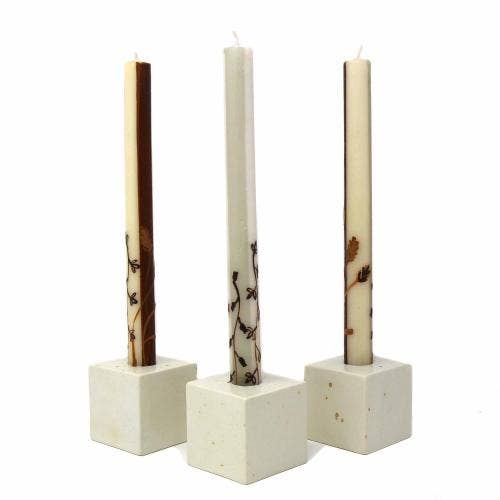 Global Crafts - Wholesale Tapered Candle/Candlestick - Hand Painted Dinner Candles Set - Kiwanja Design2