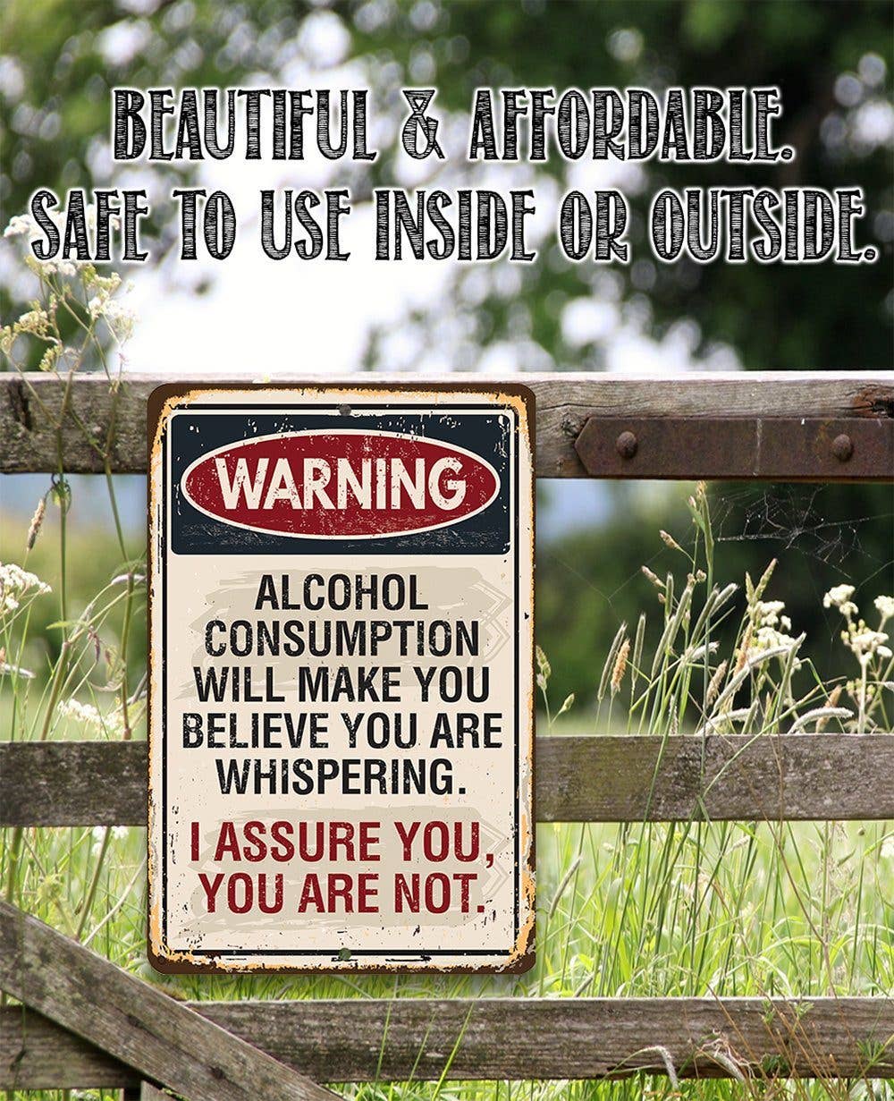 Lone Star Art Metal Signs - Wholesale Sign - Warning Alcohol Consumption - Metal Sign3