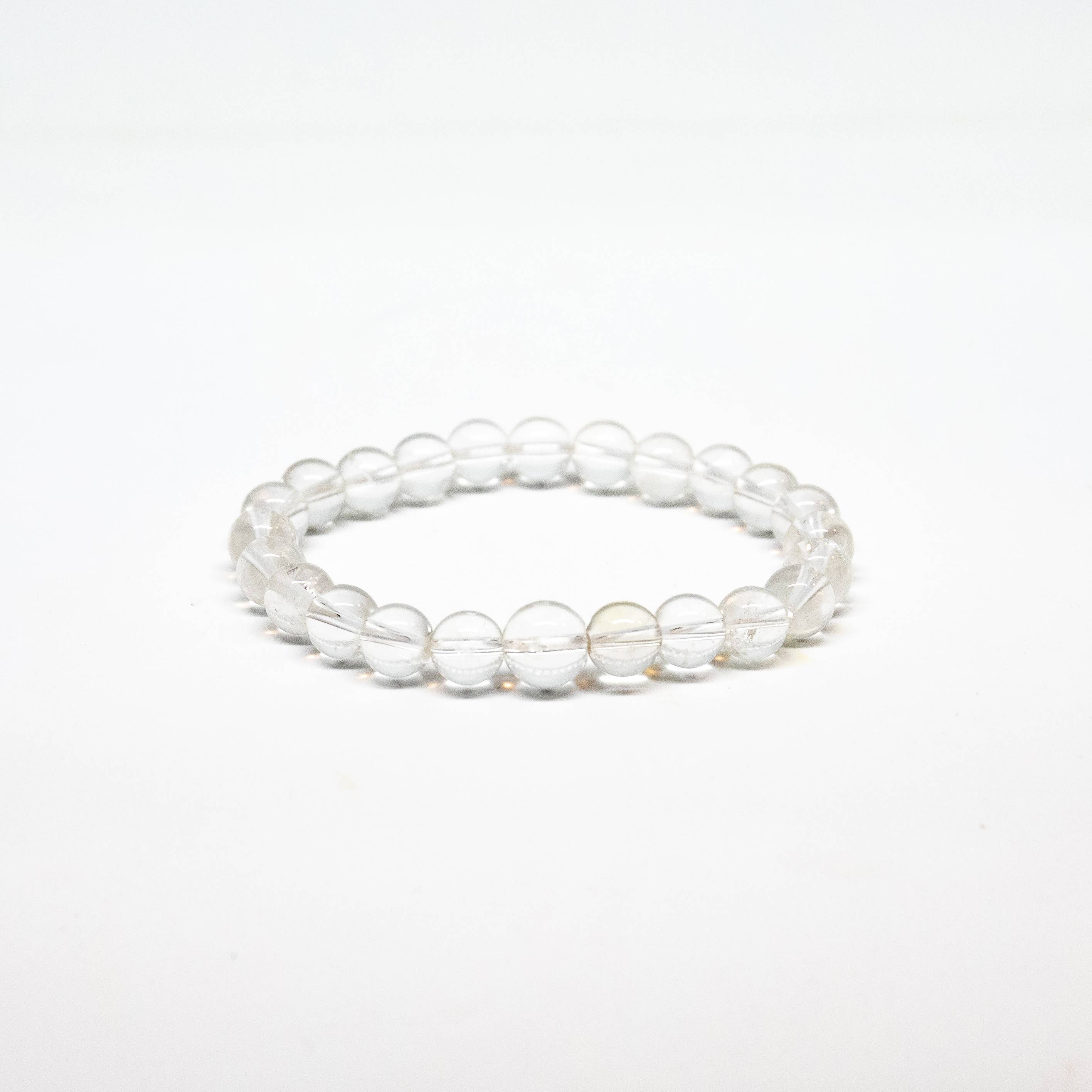 Namu Baru Inc. – wholesale Pärlarmband – Klar Quartz Crystal Beaded Armband - Handled Mala - 8mm1