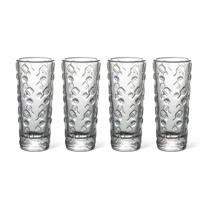 4pk 2oz Embossed Shooters - Pickleball for wholesale by Core Home