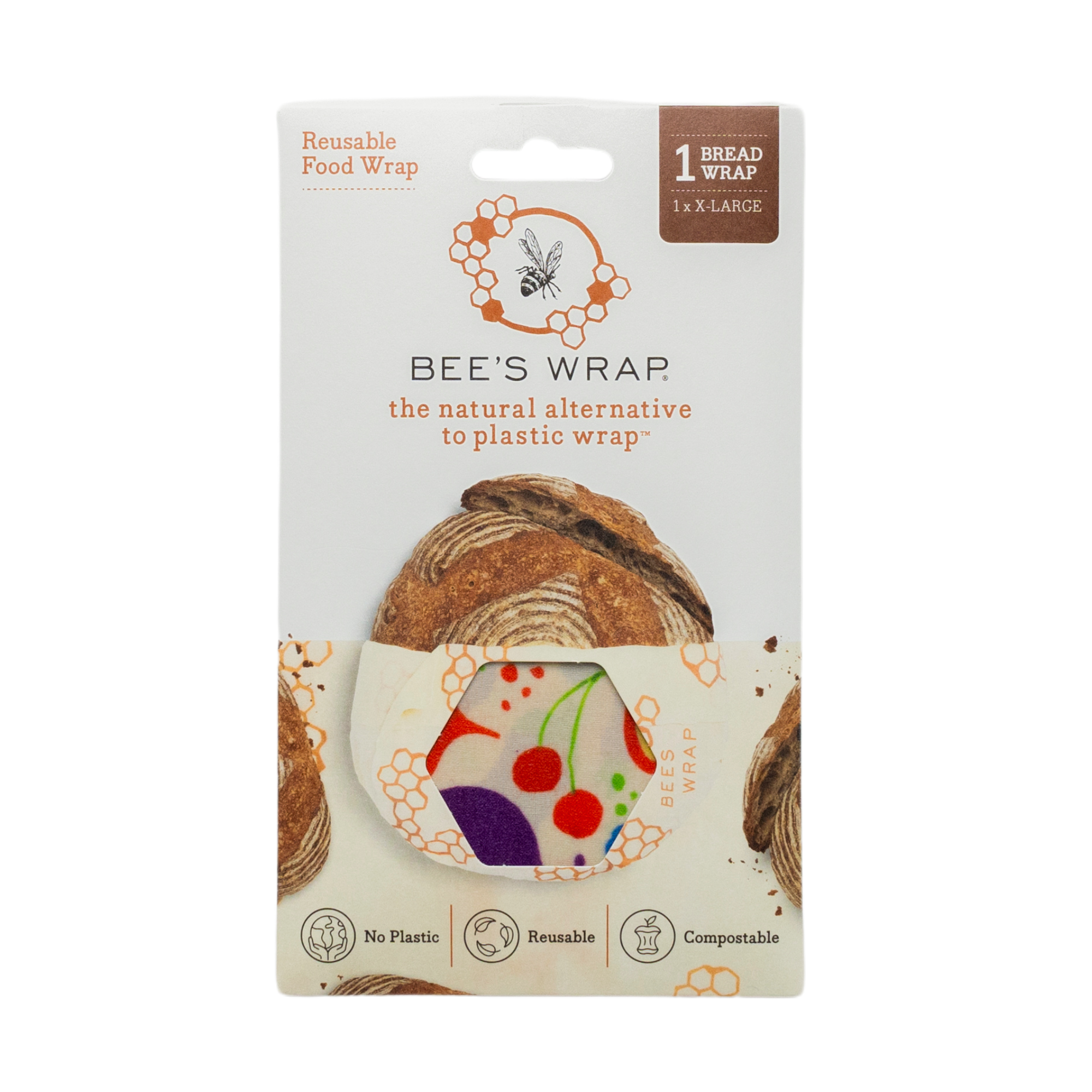 Bee's Wrap - Wholesale Food Storage Container - Bread Wrap - Garden Party Print2