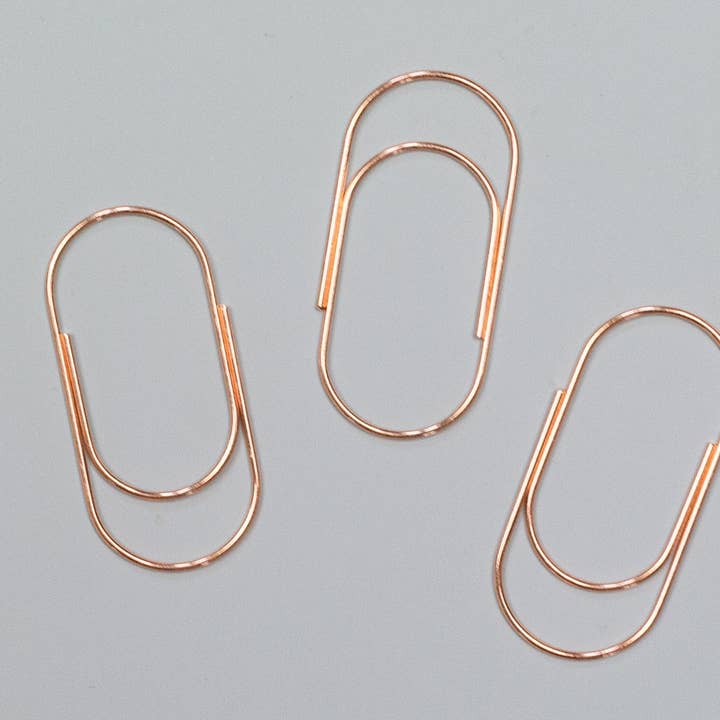 Graffette - clip grande - set di 3 - oro rosa per la vendita all'ingrosso da parte di pen & pages