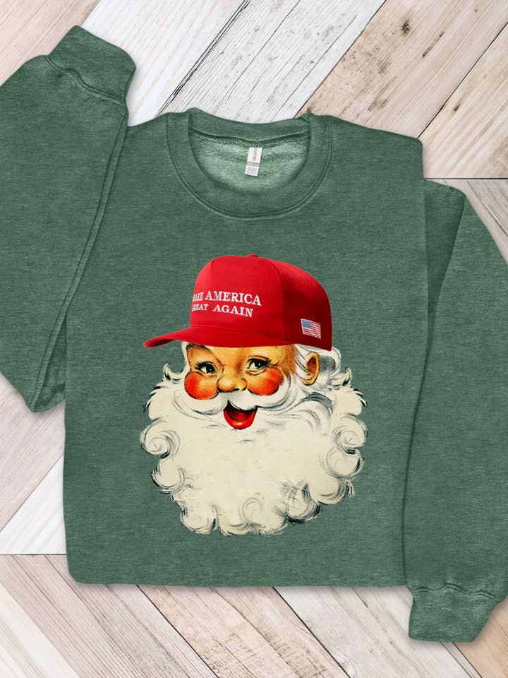 MAGA Santa CREWNECK for wholesale by The Rustic J Boutique