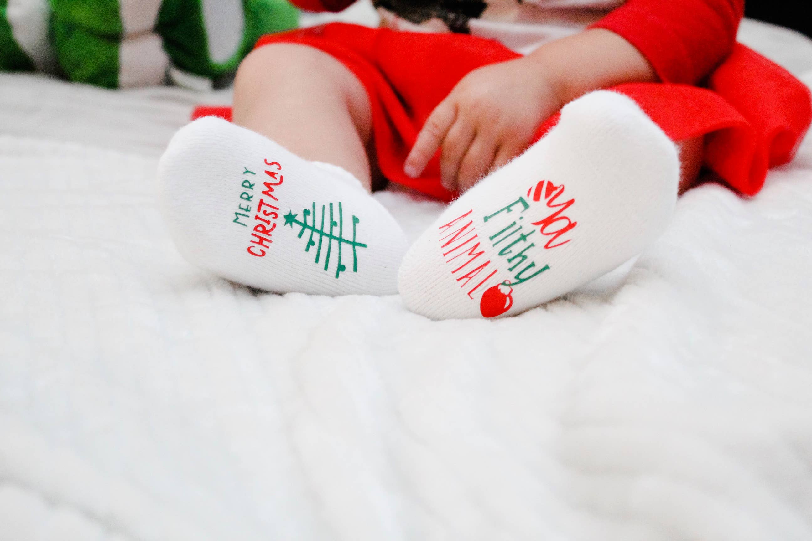 Dorothy’s Reason - Wholesale Socks - Baby - Merry Christmas Ya Filthy Animal Baby Socks | Baby Items1