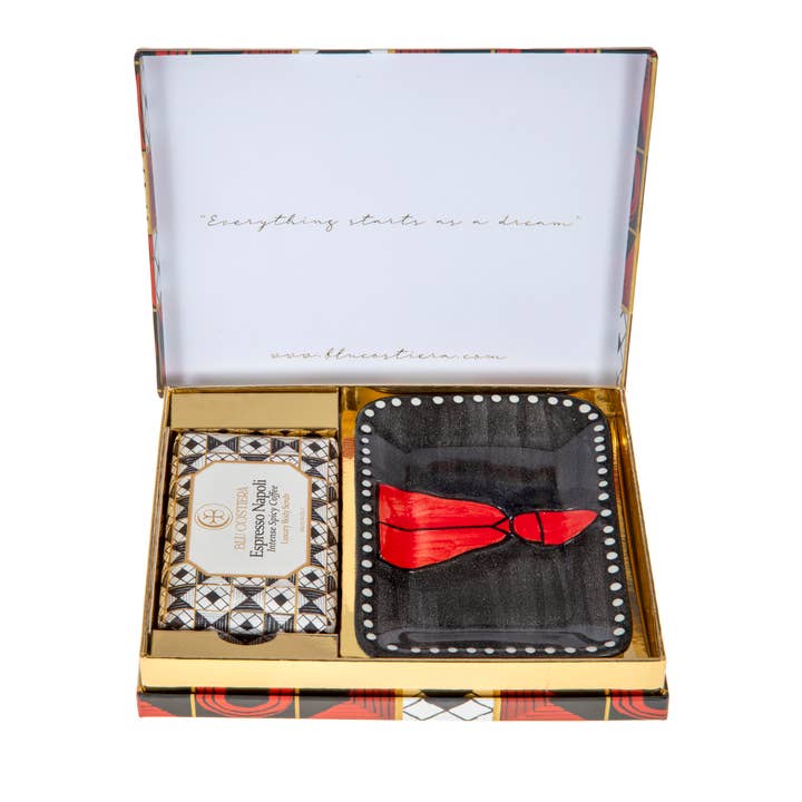 Napoli Body Scrub & Ceramic Espresso Box for wholesale by Blu Costiera