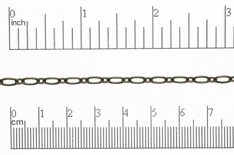 Continental Beads - Wholesale Craft Supplies - 6.4mm x 3mm Textured Oval Cable Chain Sold by The Foot - CH 8202