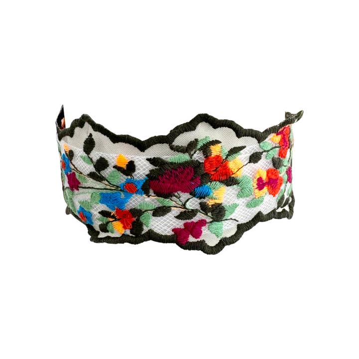Gemelli – wholesale Pannband - Dam – Bloom Broderat Blomdiadem