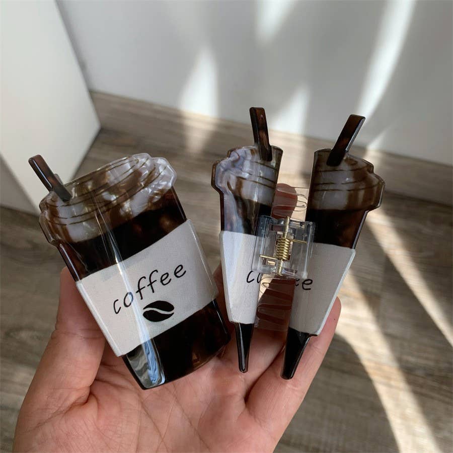 Coffee Cup Hair Claw - Novelty Iced Coffee Hair Accessories for wholesale on Faire1