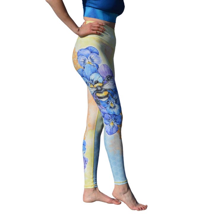 Yogacycled – Großhandel Sport-/Lounge-Leggings – Damen – Bienen-Yoga-Gamaschen