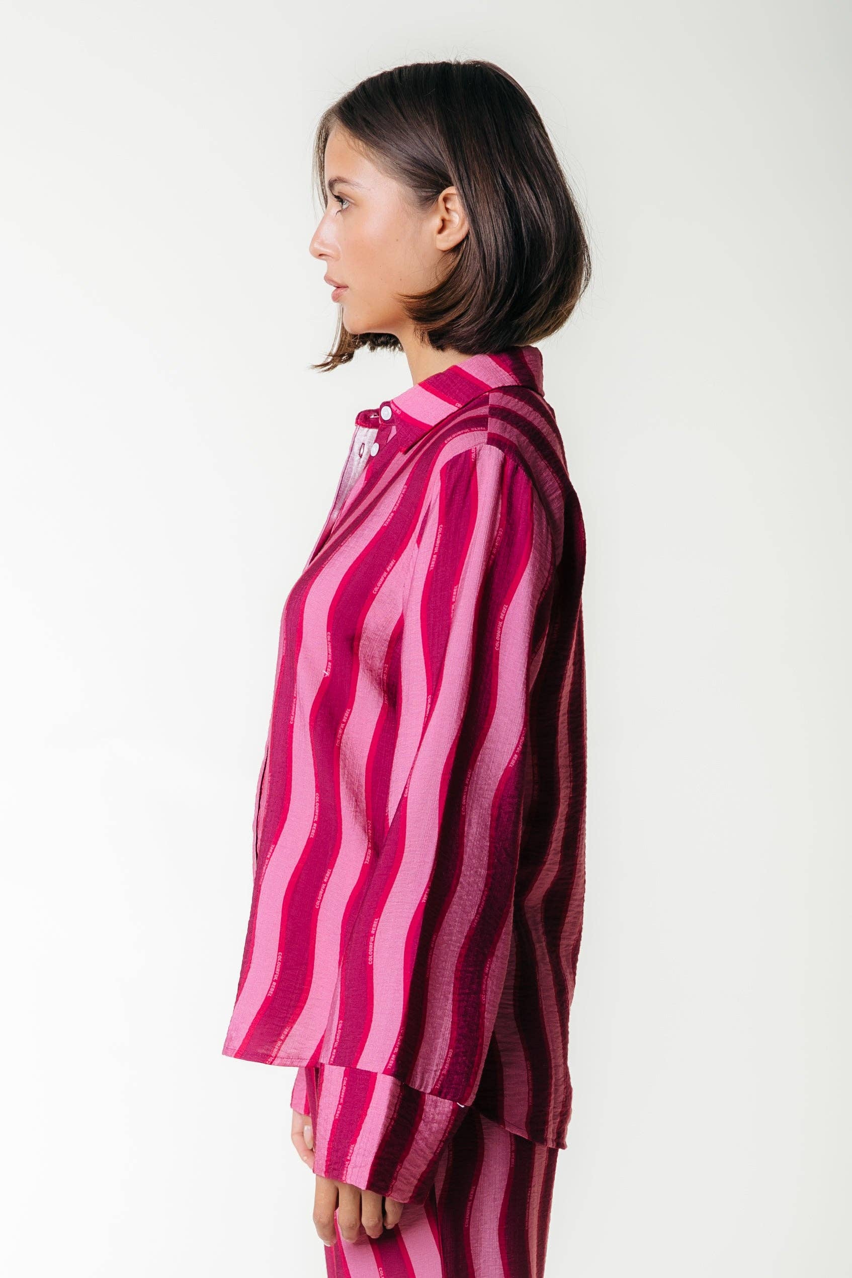 Tia Kimono Blouse | Medium Bright Pink for wholesale on Faire1