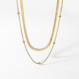 3Souls Company - Wholesale Schakelketting - WS-Gestippelde Slang - Gedurfde Gelaagde Kettingfunctie1