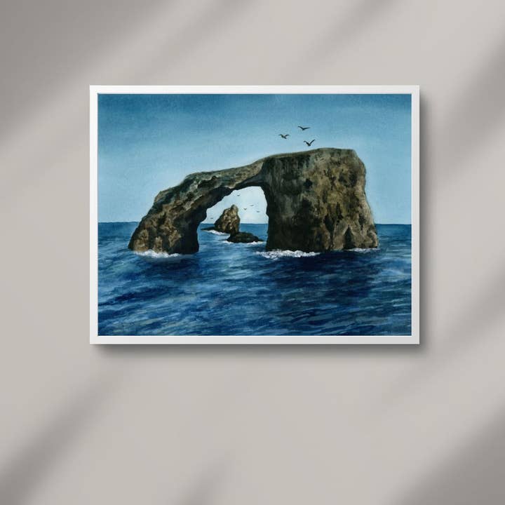 Channel Islands National Park Art Print | Landscape for wholesale by Kendra VanDruff Watercolors