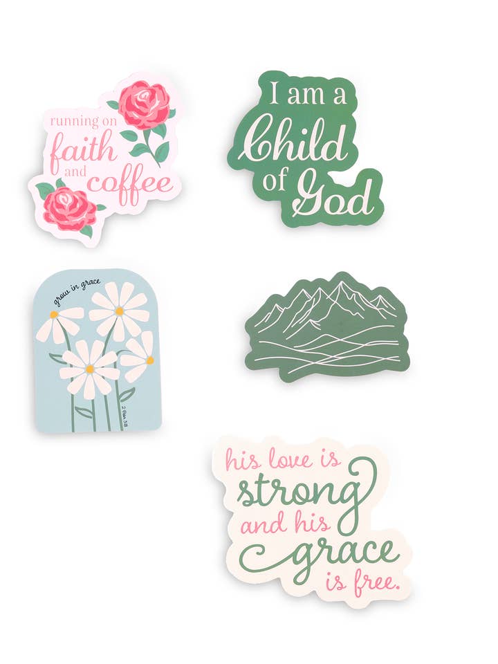 Ensemble de Stickers Géants, Enfant de Dieu Assortis pour la vente par Steel Mill and Co.