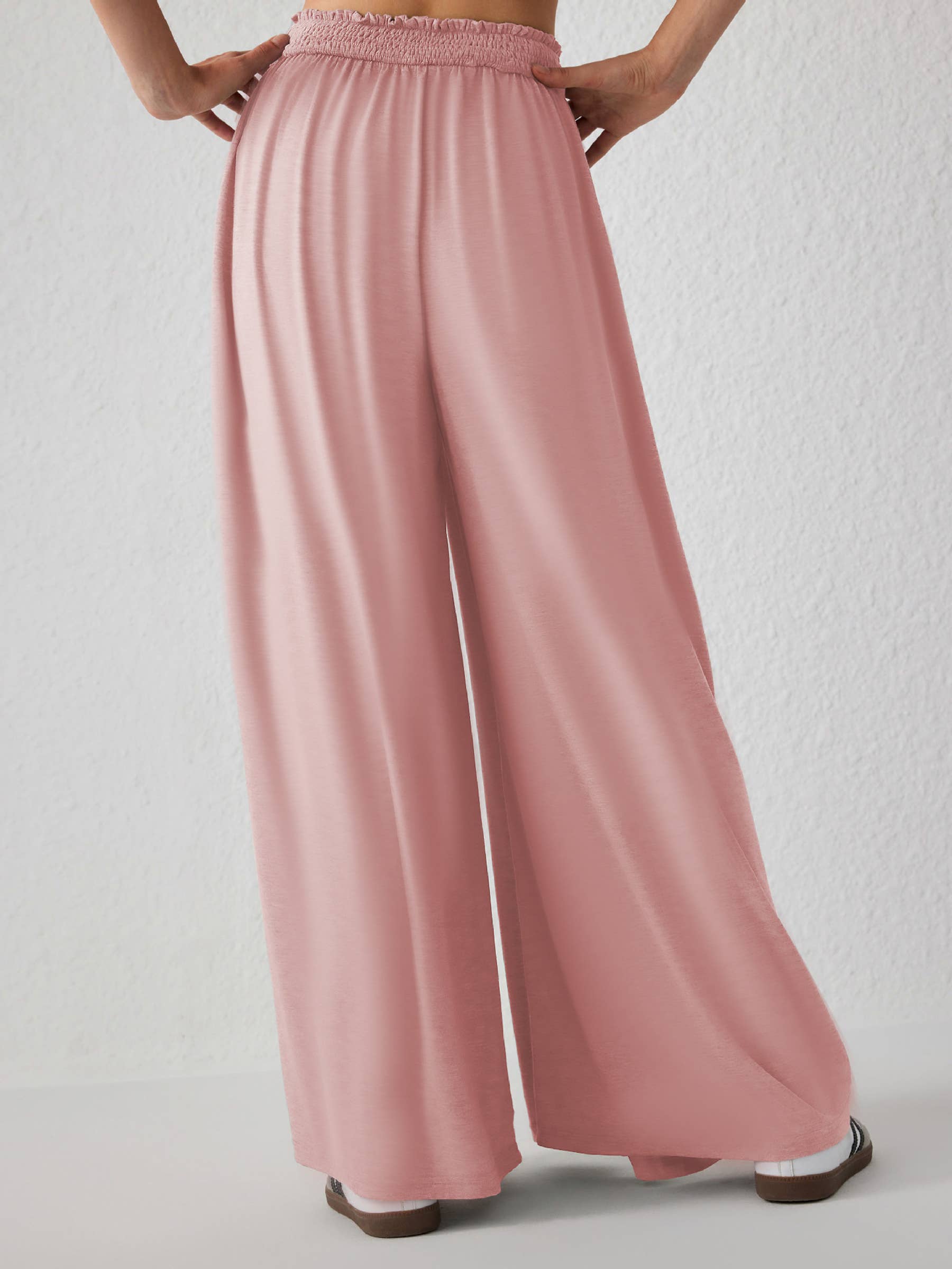 Wholesalesir - Wholesale Pants - Women's - Leisure High Waisted Wide Leg Pants3