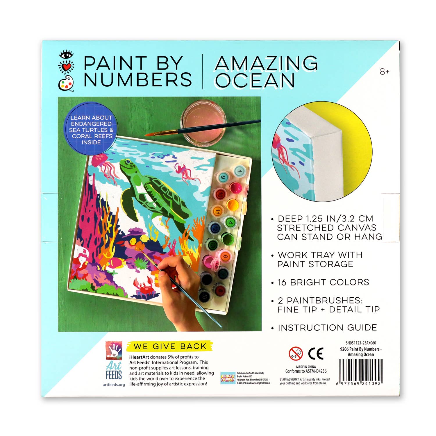 Bright Stripes - Wholesale DIY Craft Kit - Kids - iHeartArt Paint By Numbers Amazing Ocean5
