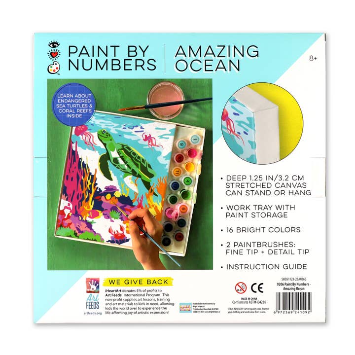 Bright Stripes - Wholesale DIY Craft Kit - Kids - iHeartArt Paint By Numbers Amazing Ocean5