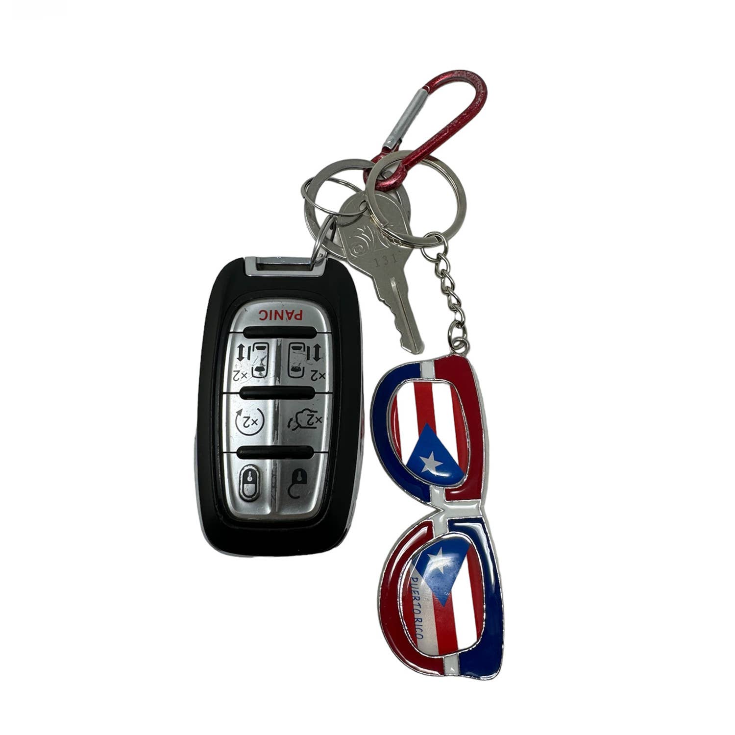 Tsyware - Wholesale Keychain - Unisex - Puerto Rico Sunglasses Keychain Souvenir, Charms, Flag, PR2