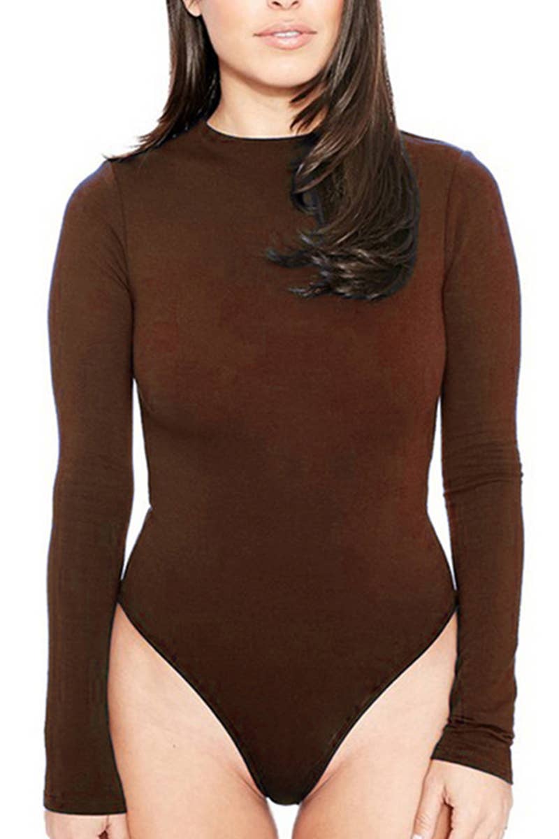 Lily Clothing - Wholesale Bodysuit - Women's - WOMEN CREW NECK LONG SLEEVE BODYSUIT_CWSBSL00227