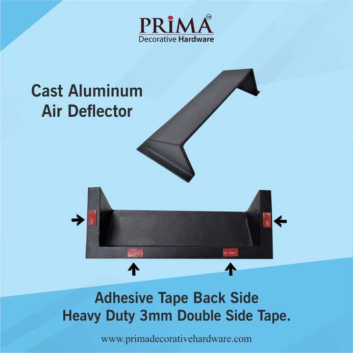 PRIMA DECORATIVE HARDWARE INC - Vente Article de chauffage, ventilation et climatisation - Déflecteur d'air 4 « X10" - Design moderne en aluminium moulé robuste
