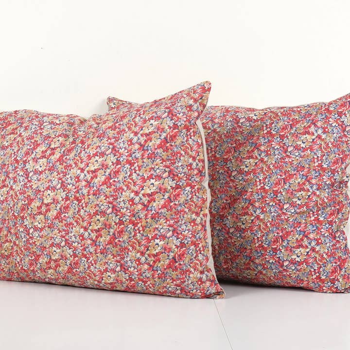 Vintage Pillows Store - Wholesale Throw pillow cover - Vintage Set Pink Caucasian Pillow Cases Made from Mid-20th C2