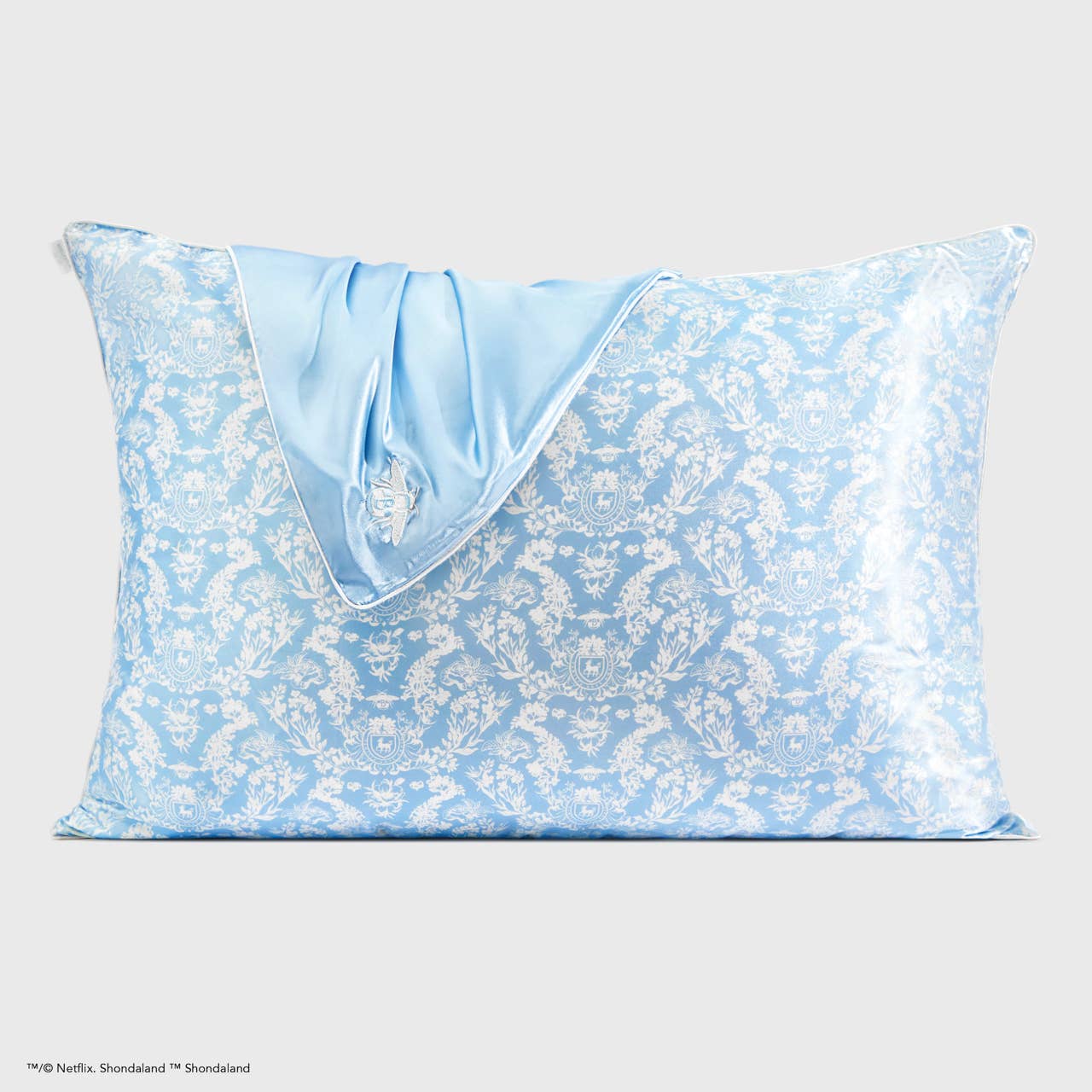 Wholesale Kitsch x Bridgerton Satin Pillowcase / Toile De Blue for your