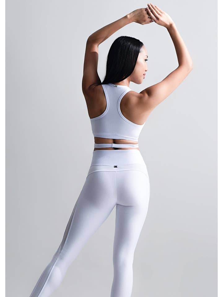 Bianco Leggings RK Texture in mesh in vendita all'ingrosso su Faire