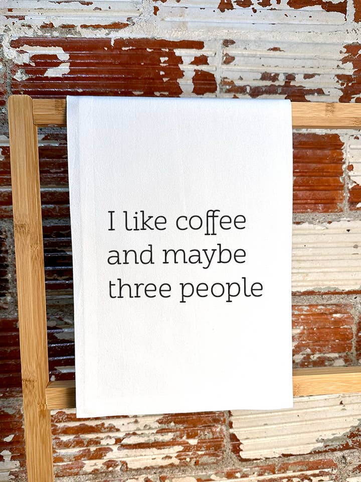 I like coffee tea towel for wholesale by Mixed Ethically