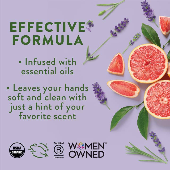 Rebel Green - Wholesale Hand Soap/Wash - Hand Soap -Lavender and Grapefruit 12oz (unit)5