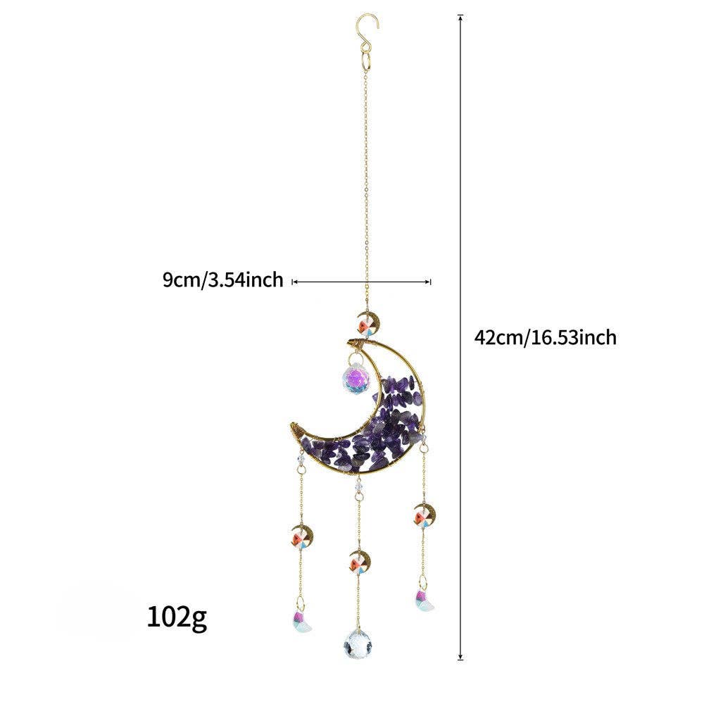 Dipped Shop - Wholesale Suncatcher - Colorful Stone Moon Crystal Home Hangings DP25A9226