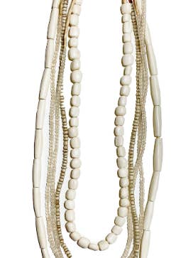 Set collana strato bianco per la vendita all'ingrosso da parte di Twine & Twig