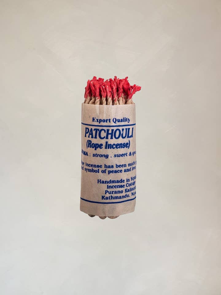 Nepalese Rope Incense - Patchouli - Bundle of 30g for wholesale by Maison Farigoulette