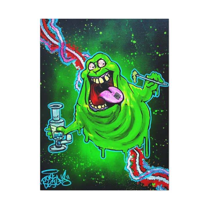 Amped Artwork – Engroshandel Kunsttryk – Ghost busters slankere lærredstryk