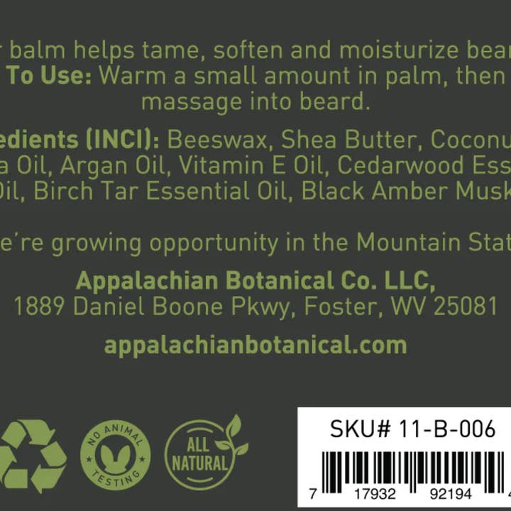 Appalachian Botanical Co. - Wholesale Beard Styling Product - Beard Balm - Bestseller!4