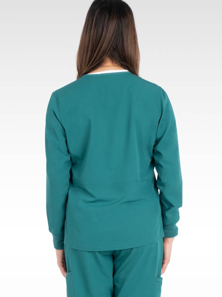 Aura Naturale - Wholesale Healthcare Uniform - Women's - Tana Women Round Neck Zipped Scrubs Jacket 4 Pockets (17050)23