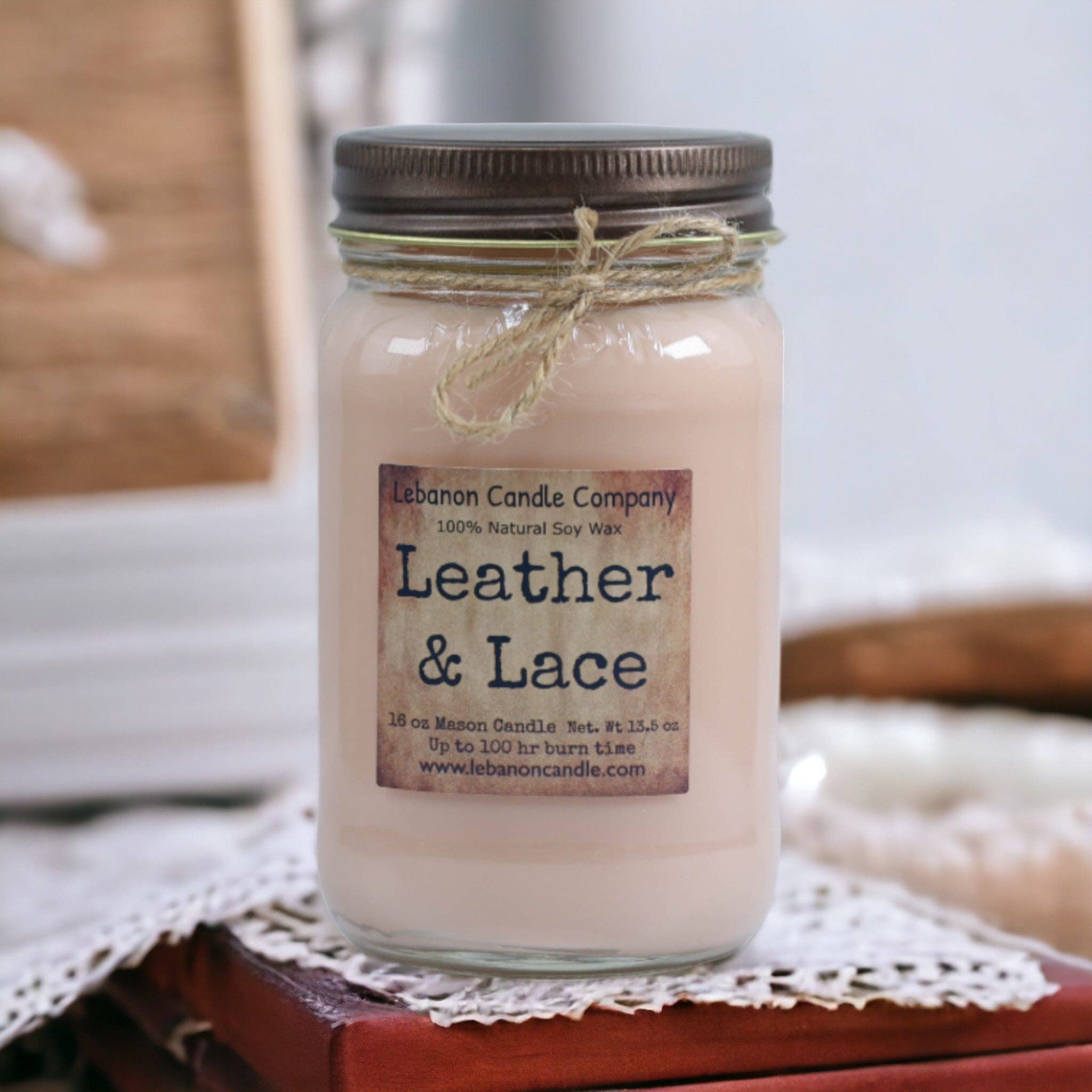 Lebanon Candle Company - Wholesale Jar/Filled Candle - Leather & Lace Candle3