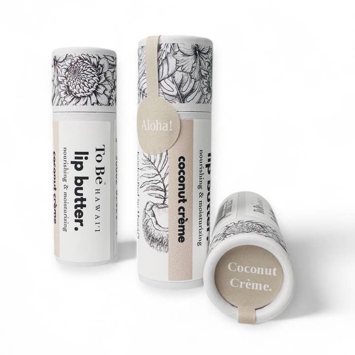coconut creme lip butter. for wholesale by To Be Hawaii