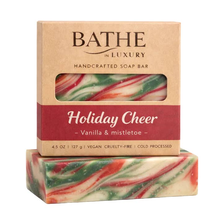 Holiday Cheer Soap Bar – Festive Spiced Joy for wholesale by Bathe in Luxury