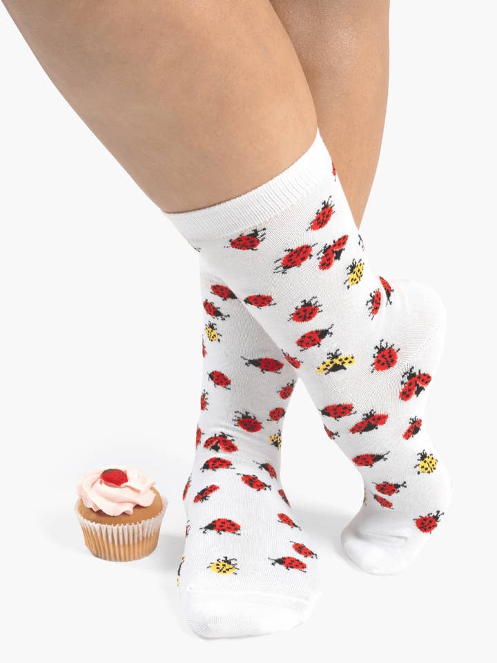 DAMEN-MARIENKÄFER-BAMBUSSOCKE für den Großhandel von Bamboozld