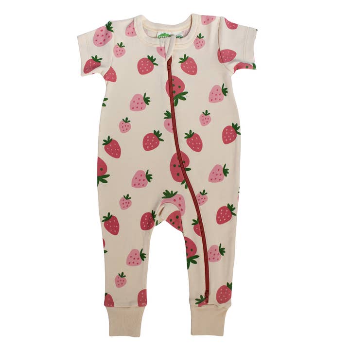 Parade Organics - Wholesale Jumpsuit - Baby - Signature Print '2-Way' Zip Romper - Short Sleeve10