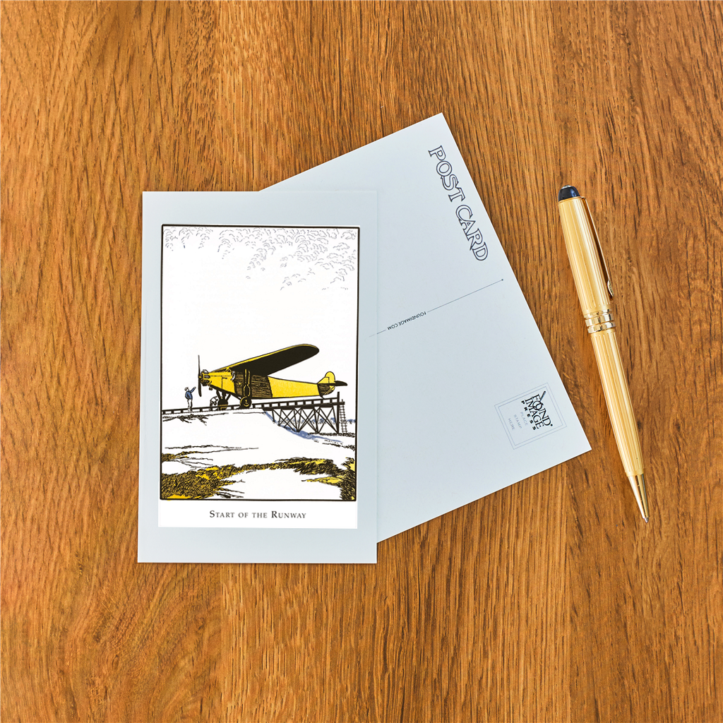 Found Image Press - Wholesale Postcard - Postcard AI-15 Runway and Monoplane1