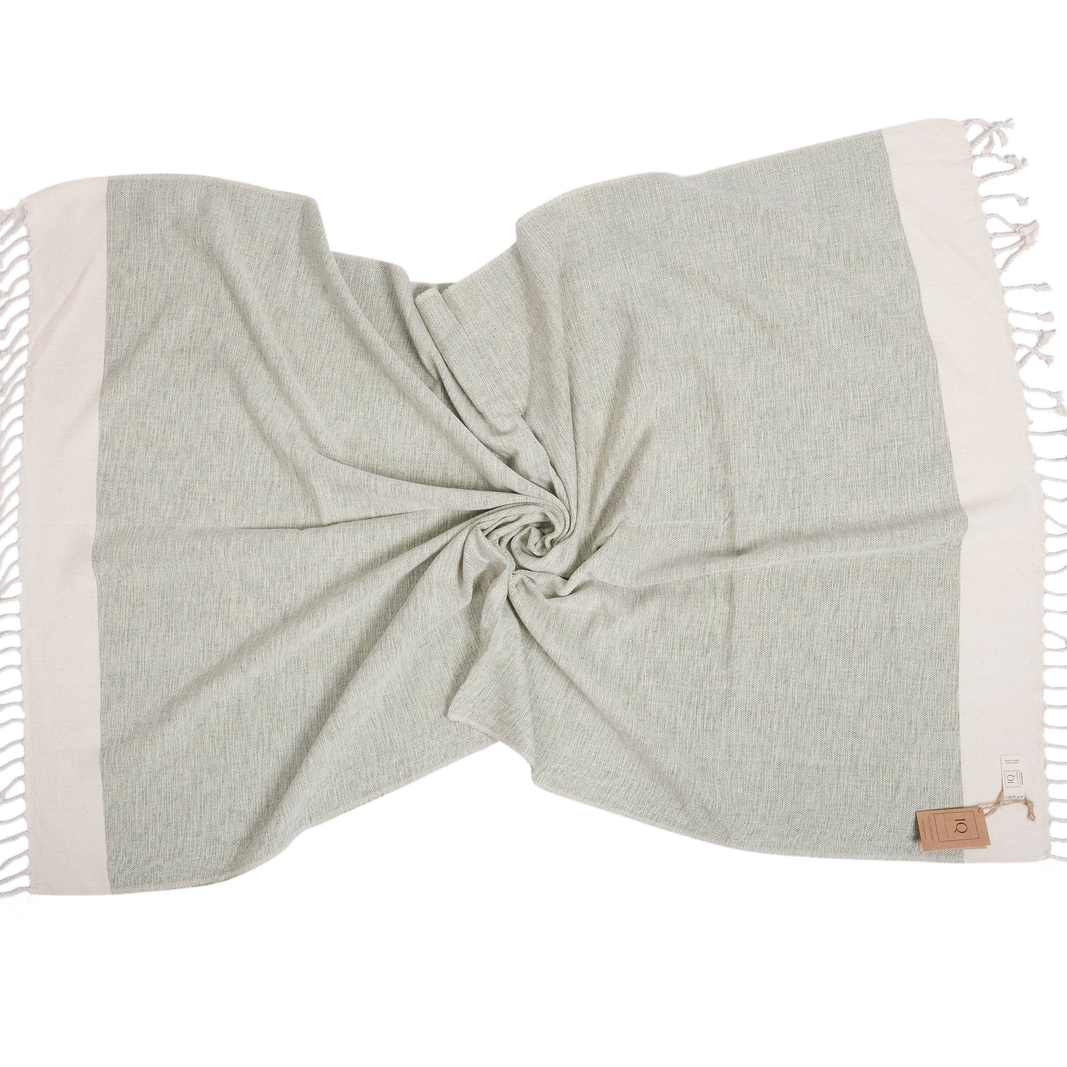 cotonIQ - Vendita all'ingrosso Asciugamani da bagno - Asciugamano hammam, sauna e da spiaggia Ecuador verde 170x95 cm4