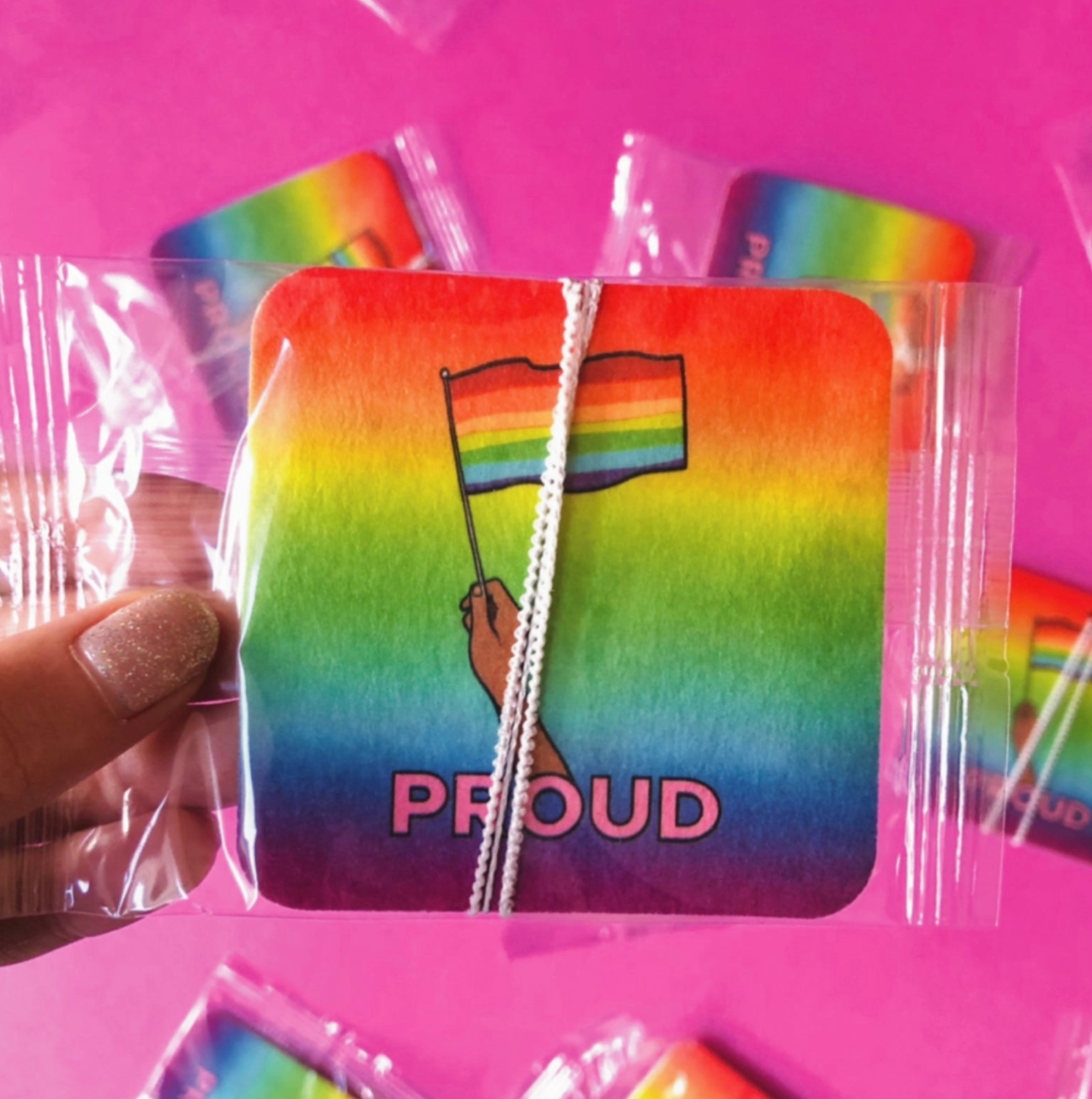 Studio Soph (We Pay Your Import Fees - We Ship DDP) – Engroshandel Luftfrisker til bilen – unisex – Luftfrisker med stolt LGBTQ regnbuegradientflag1