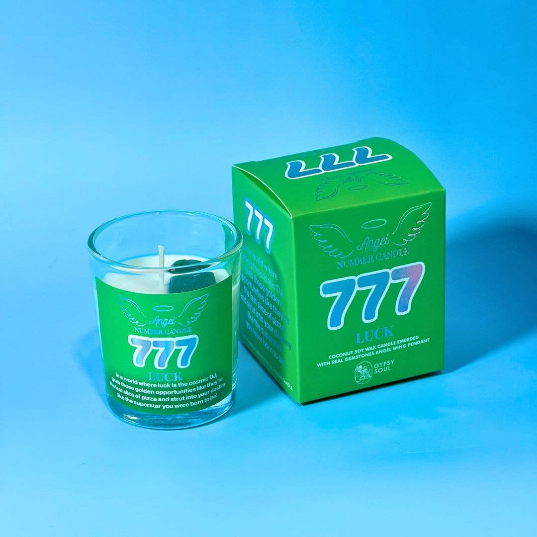 Gypsy Soul - Vente Bougie en bocal - Bougie Lotion Numéro d'Ange avec Pendentif Ange Pierre Précieuse Aile16