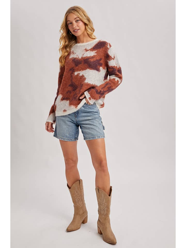 Peace Love Line – Engroshandel Pullover - Dame – PL9026 - BATIK-FUZZY STRIKTRØJE PULLOVER7