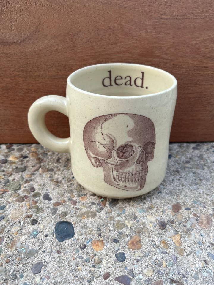 Mid-Century Mug :: Skull / Dead for wholesale by Stanley Chester & Albert Ceramics