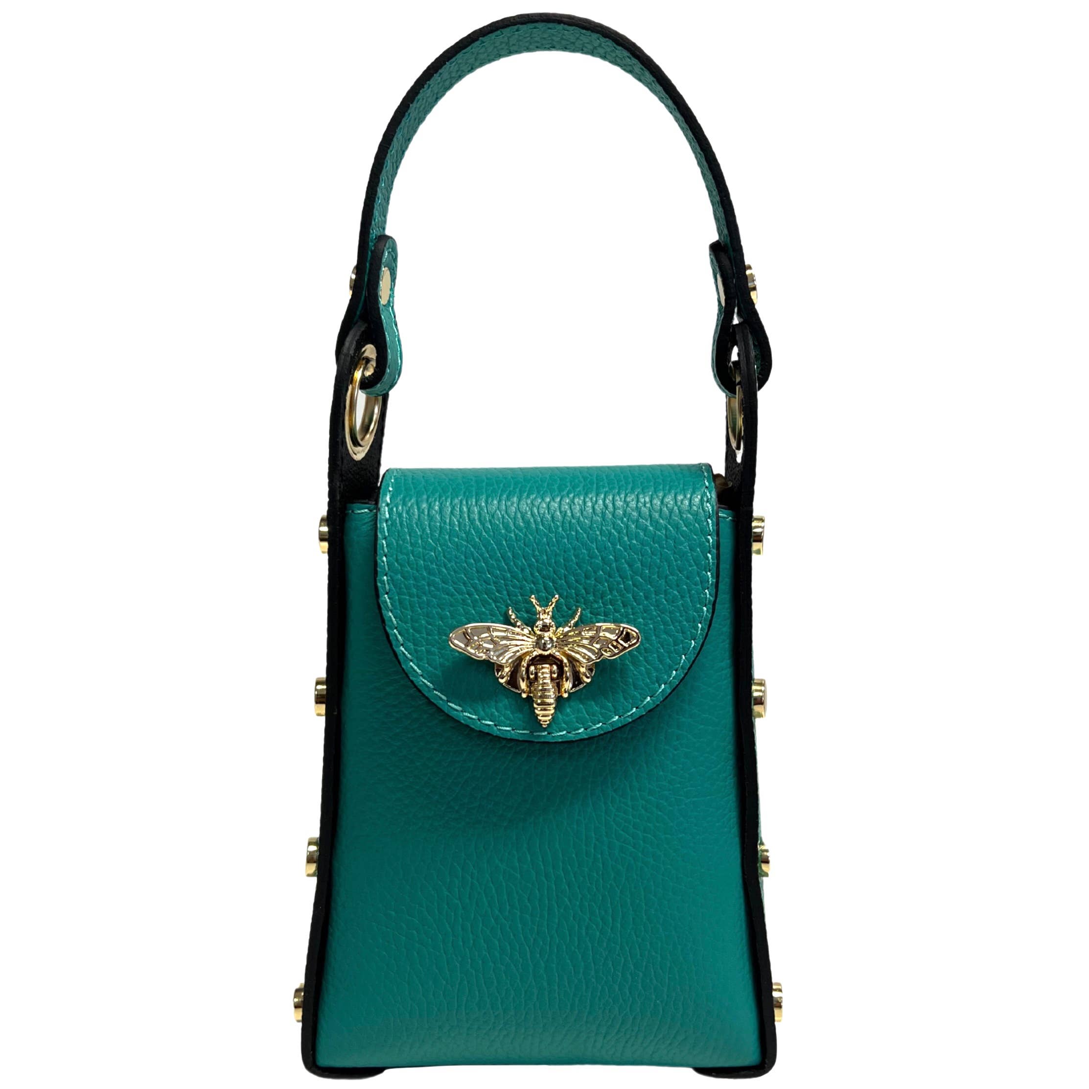 MODARNO - Wholesale Top Handle Bag - Women's - Modarno mini bag in genuine leather dollar with bee-shaped l35