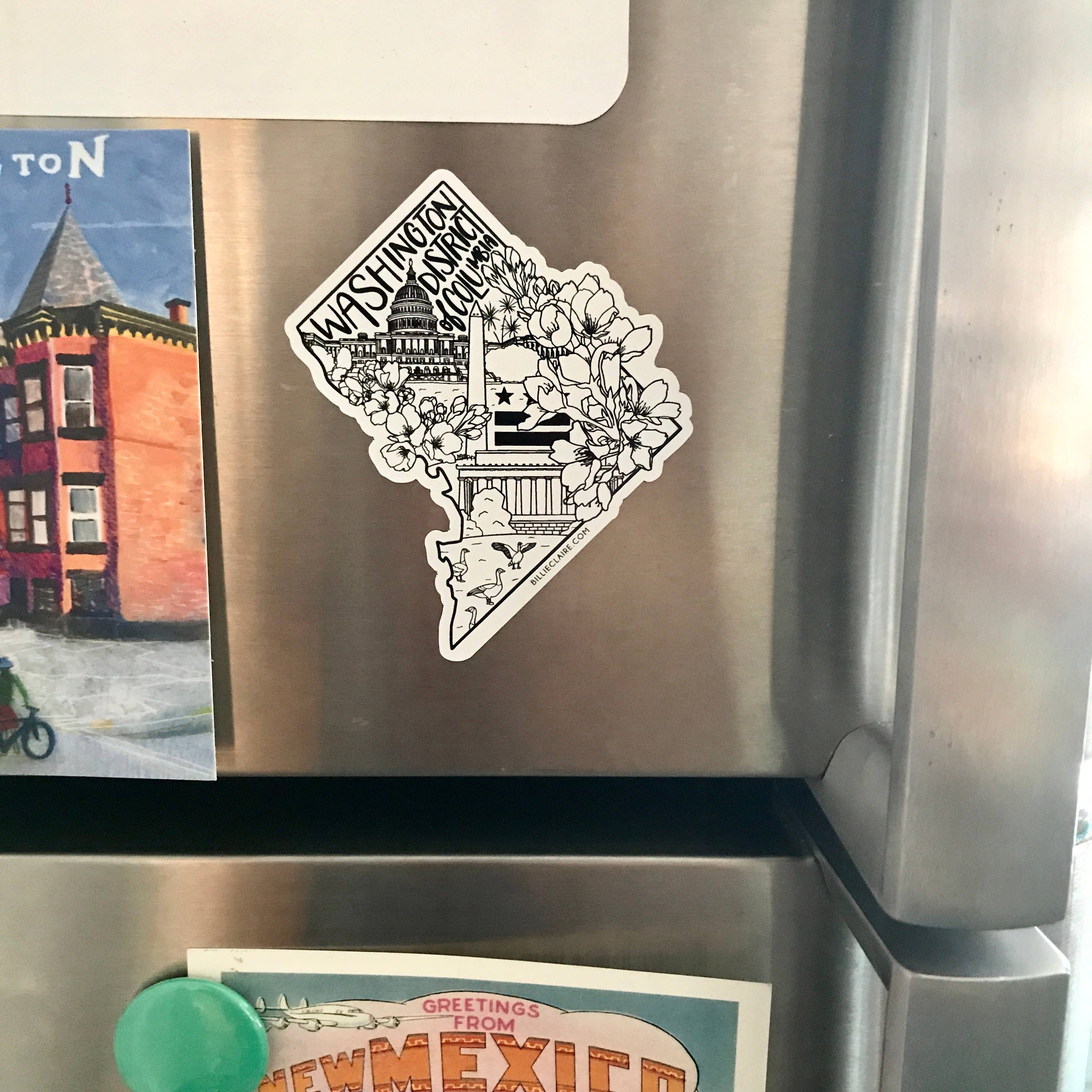 Billie Claire Illustration (Handmade) – Großhandel Magnete – DC Monuments - Kühlschrankmagnet1