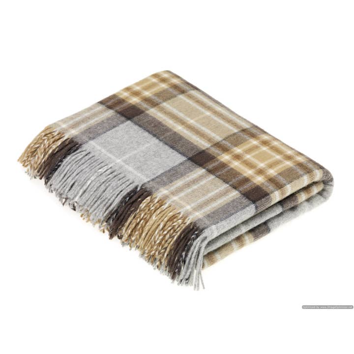 Bronte Moon - Wholesale Throw Blanket - Tartan Plaid - Merino Lambswool Throw Blankets - Made in UK15