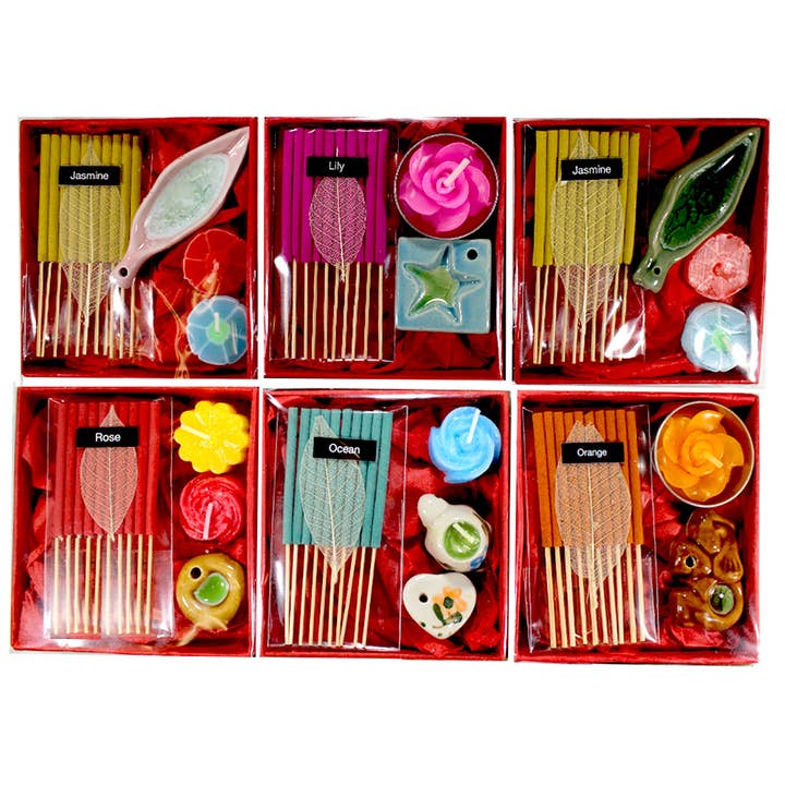 World Buyers – wholesale Incense – Incense Candle & Tray Gift Boxes Asst - WCSW2